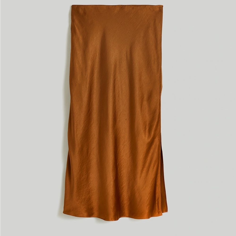 NWT Madewell Layton midi slip skirt in satin